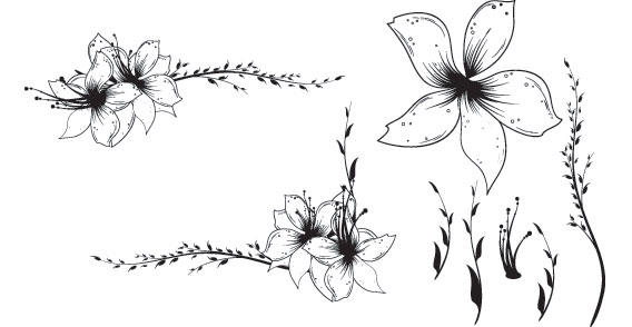 flower clip art black and white. free flower clip art black and