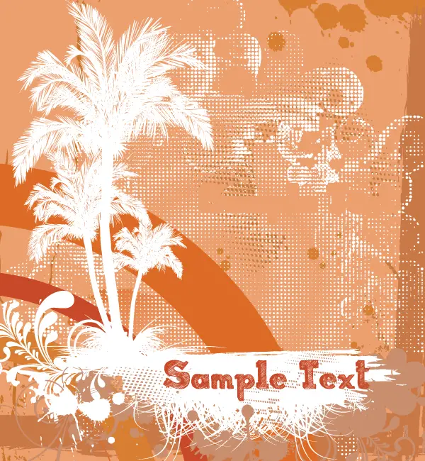 Fee Vector Grungy Summer Background