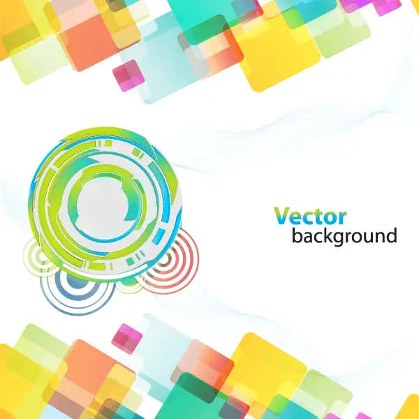 Abstract Background with Colorful Shapes Vector Free