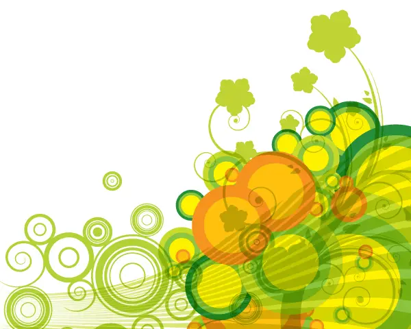 Abstract Green Bubbles Vector Background
