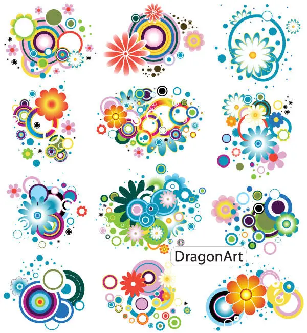 free flower clip art borders. 139-Colorful Flower Designs