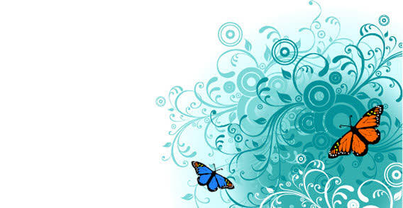 clip art flowers and butterflies. Flowers and Butterfly free