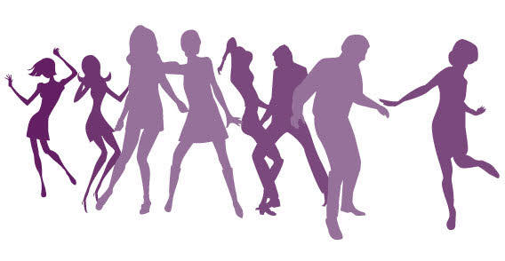 people dancing silhouette. Dancing girls silhouettes free