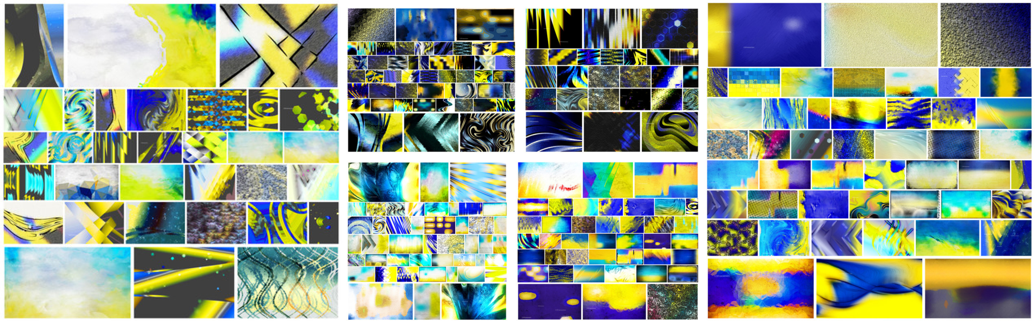 Blue and Yellow Texture collection preview