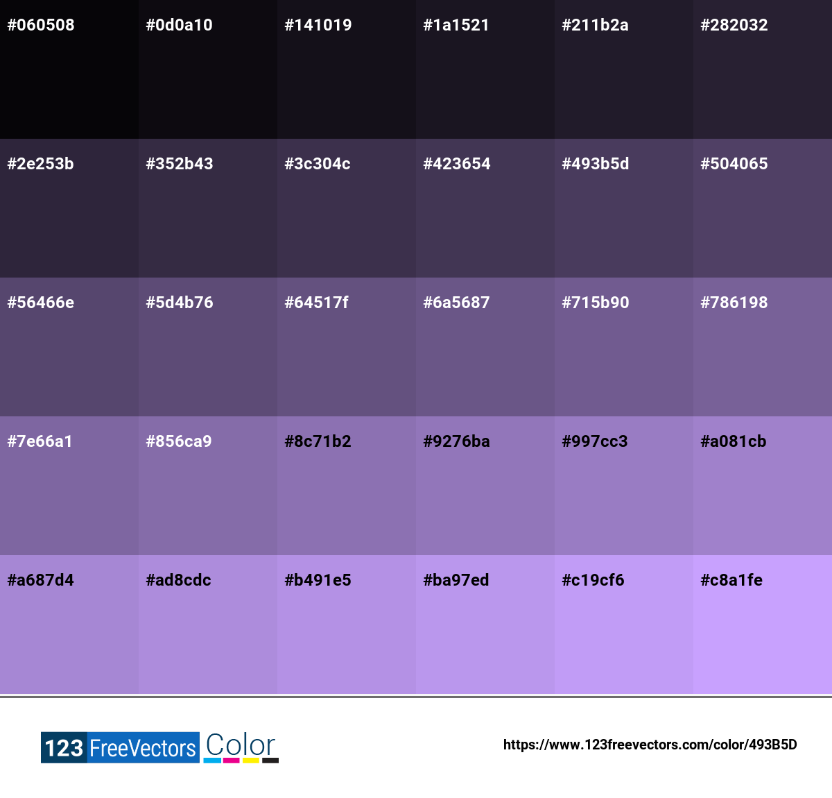 Pantone 19 3728 Tpx | Grape | #493B5D - Detailed Color Information and ...