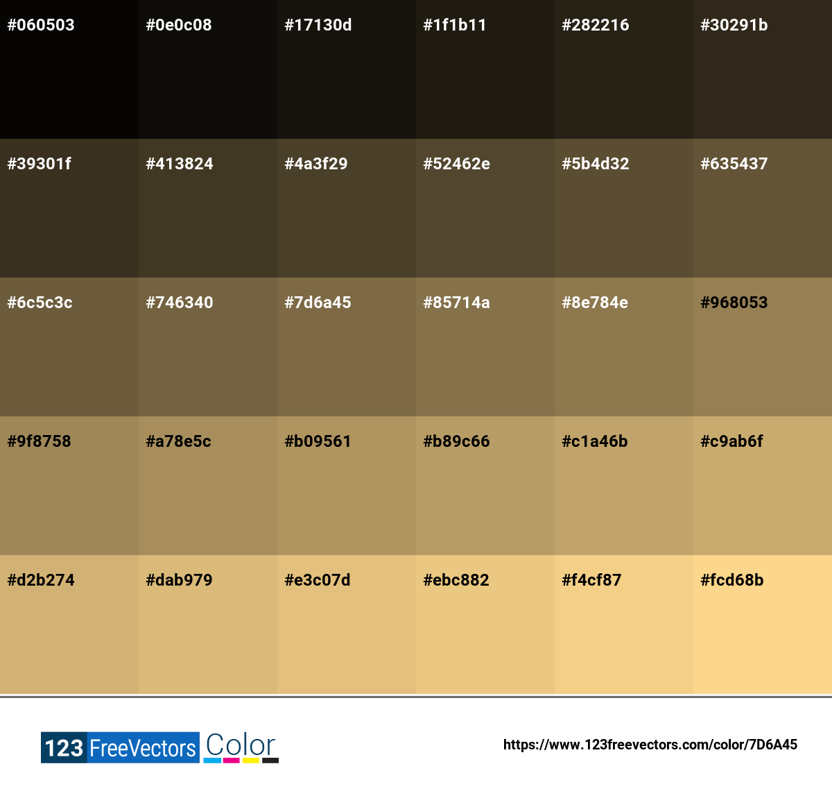 Pantone 18 0832 Tpg | Plantation | #7D6A45 - Detailed Color Information ...