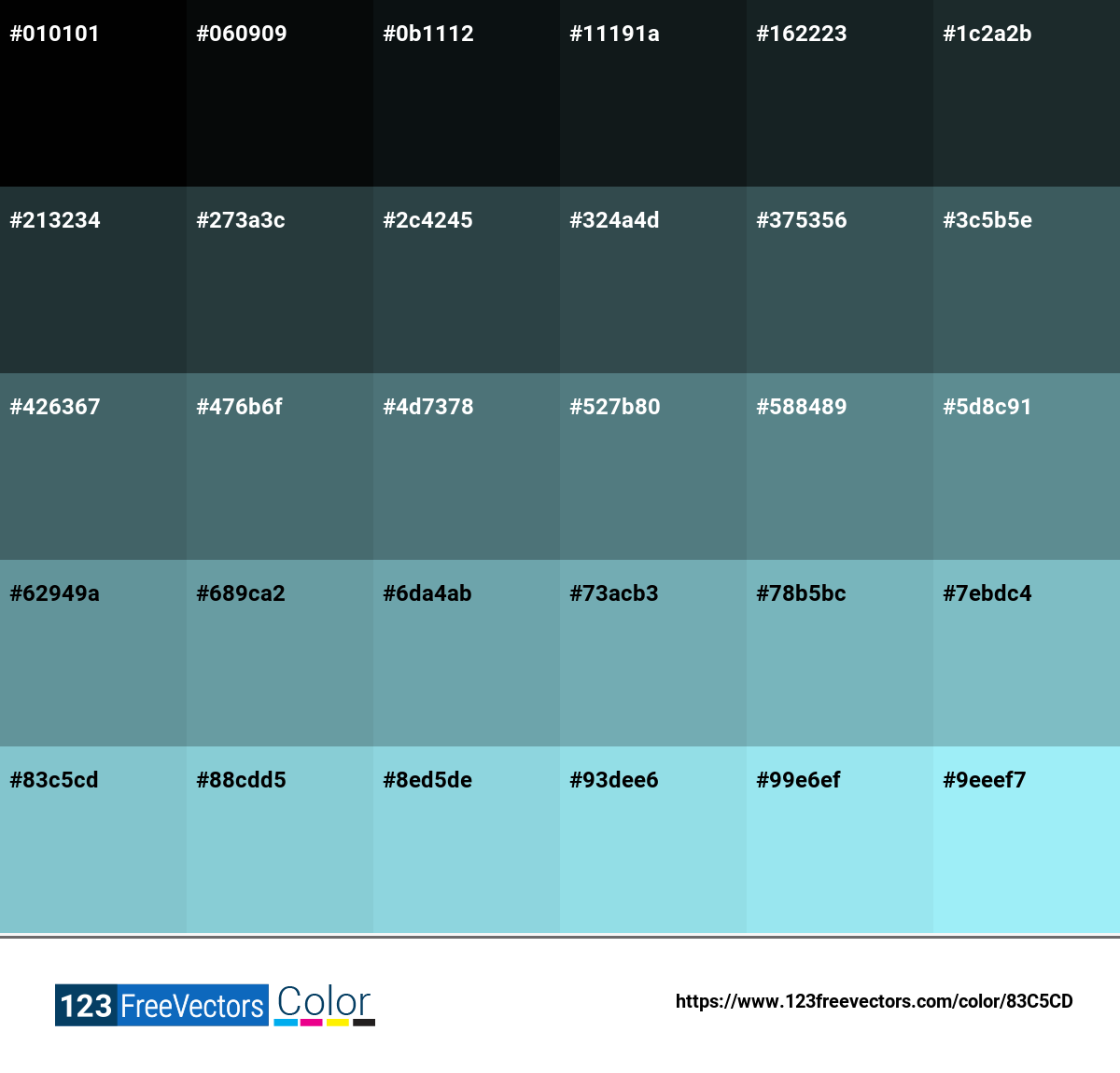 Pantone 14 4814 Tcx | Angel Blue | #83C5CD - Detailed Color Information ...