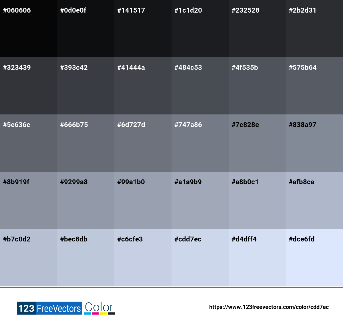 cdd7ec - Hex color code | In-depth Color Profile and Usage Tips