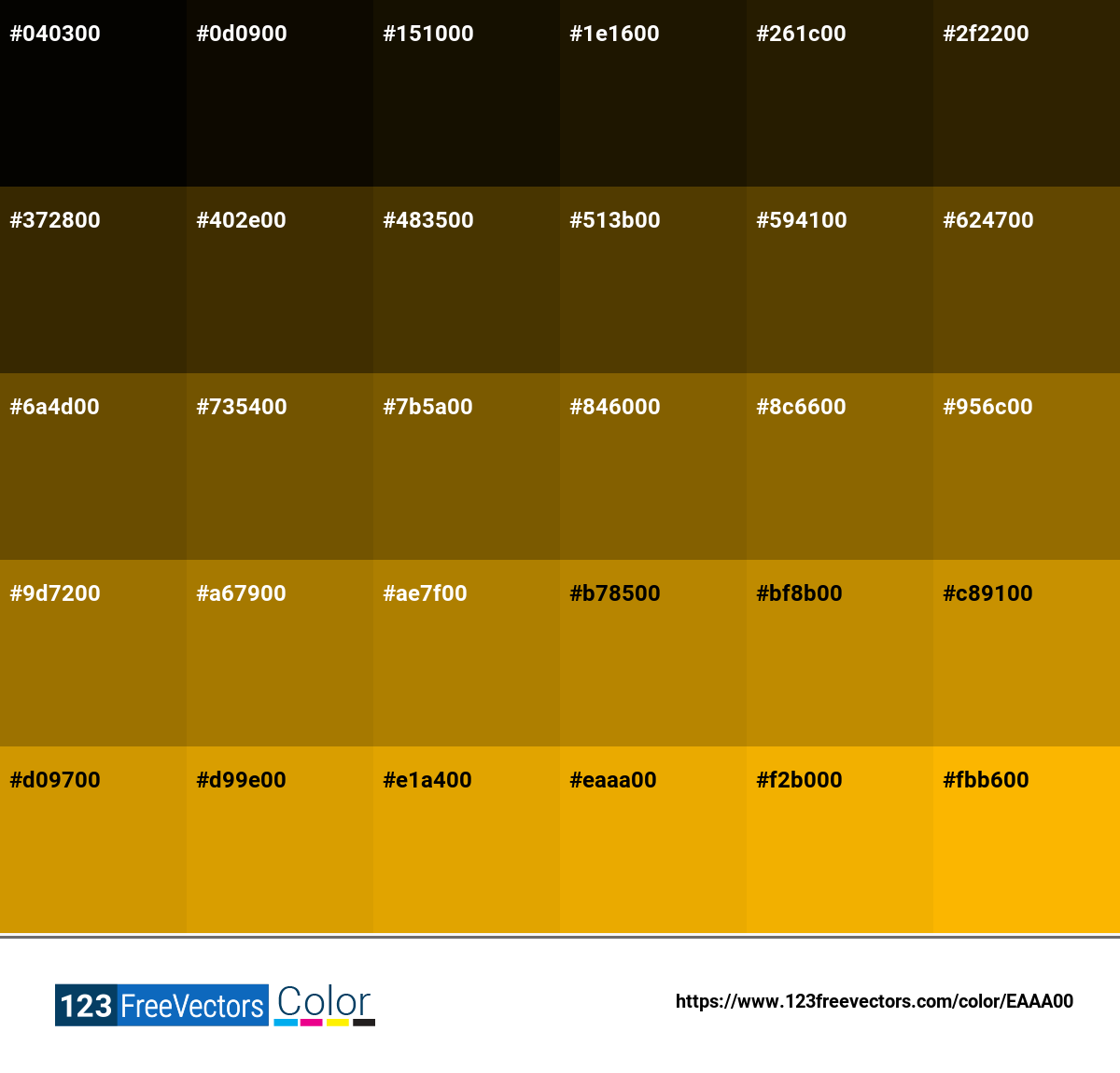 Pantone 124 C | #EAAA00 - Detailed Color Information and Usage