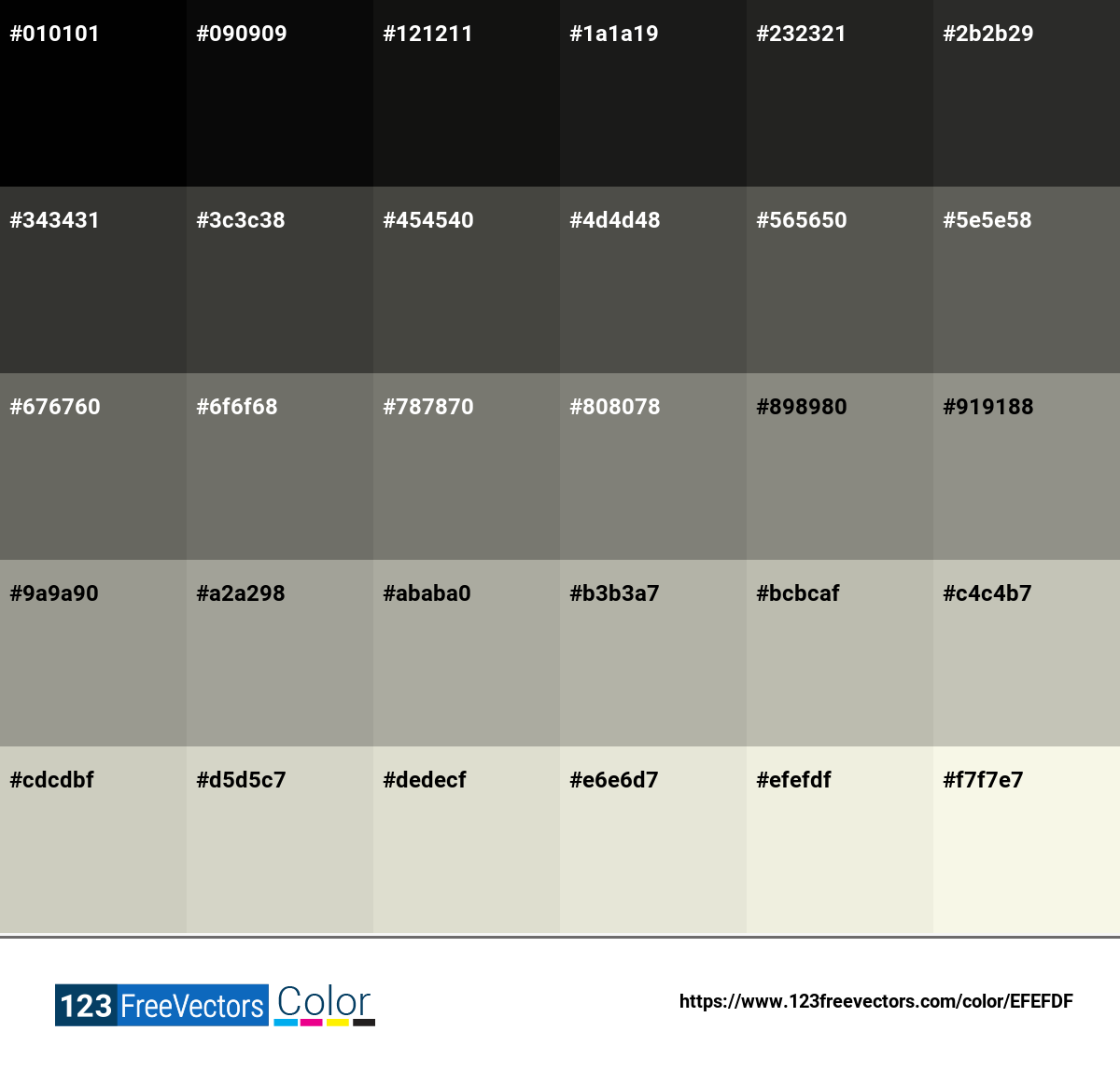 Pantone 11 0104 Tpx | Vanilla Ice | #EFEFDF - Detailed Color ...