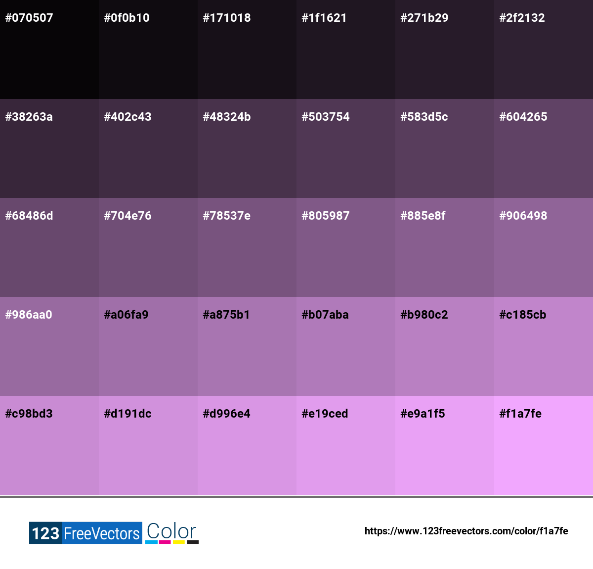 Rich Brilliant Lavender | #f1a7fe - Detailed Color Information and Usage