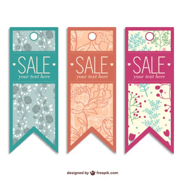 Sale Tags Templates Free Vector