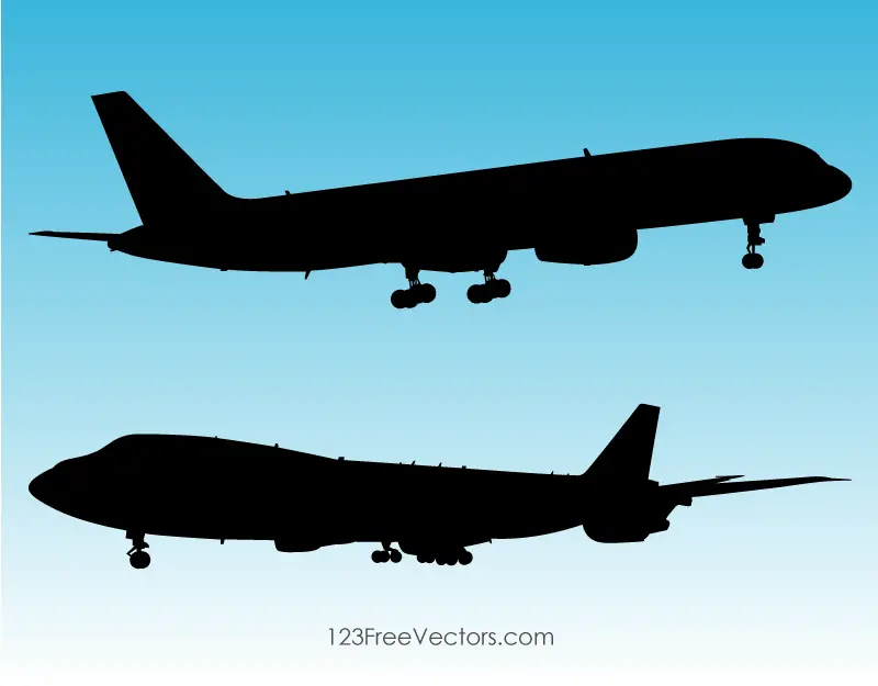 free clip art airplane silhouette - photo #37