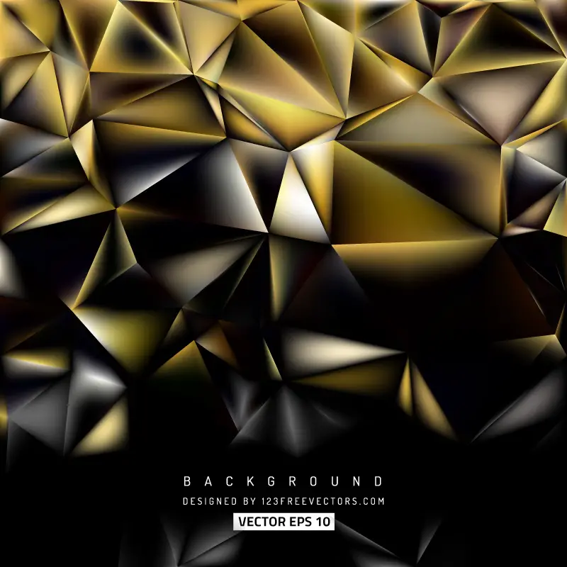 Black Gold Polygonal Background Design | 123Freevectors