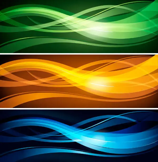 Download Abstract Wavy Lines Banner Header Vector Template Design