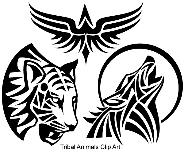 Free Tribal Animals Vector Art  123Freevectors