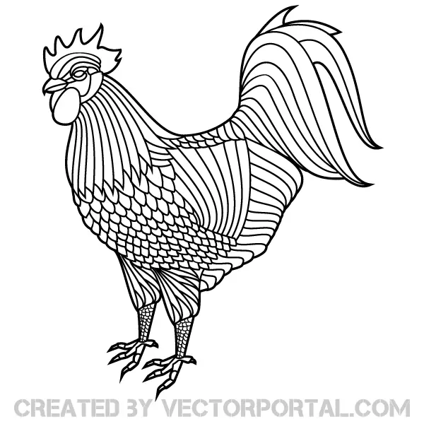 rooster vector clip art - photo #6