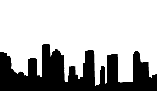 Vector Houston Skyline Silhouettes  123Freevectors