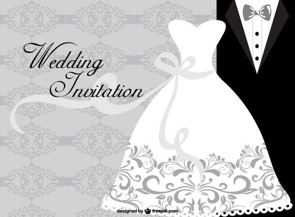 Wedding Dress Card Design Template | 123Freevectors