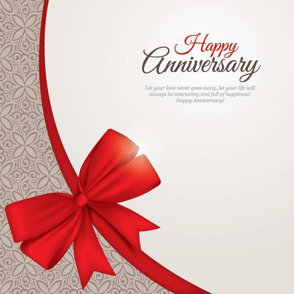 Happy Anniversary  Greeting Card  Template Vector 