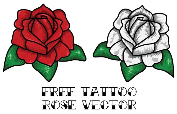 Free Rose Tattoo Vector