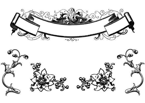 free flower scroll clip art - photo #12