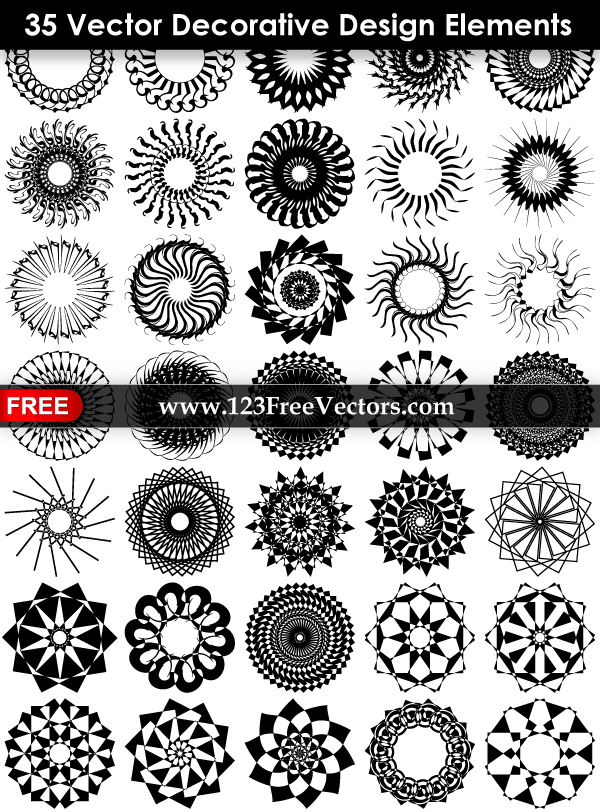 Download 35 Vector Decorative Design Elements