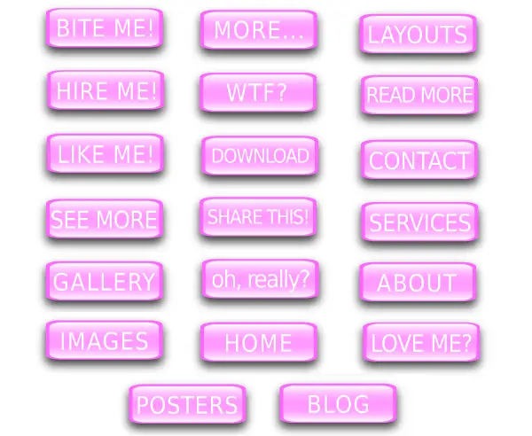 free pink word button vectors pink word free
