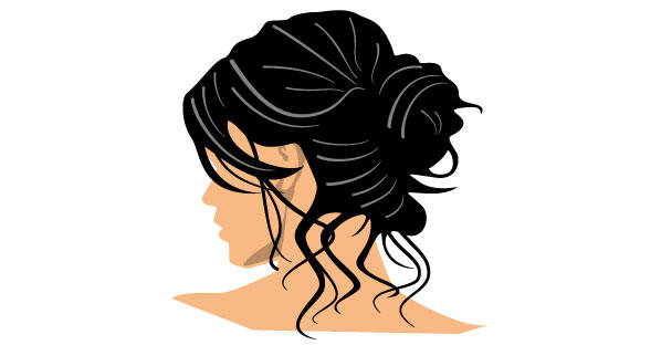 Free Vector Girl with Black Hair | 123Freevectors