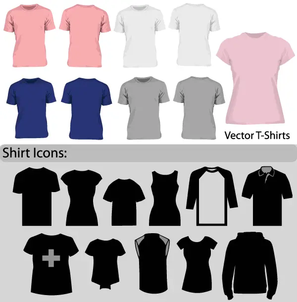 Download Free Blank T-Shirt Template Vector