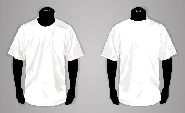 Download T-shirt Template Front and Back Vector Image | 123Freevectors