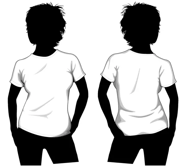 Download Vector Girls T-shirt Template Front and Back | 123Freevectors