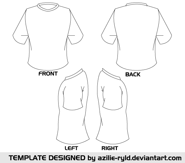 Download Blank Tshirt Template Vector Front and Back