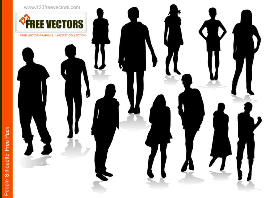 Download People Silhouettes Free Vector | 123Freevectors