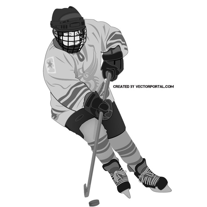Hockey Player Image Free Vector | 123Freevectors