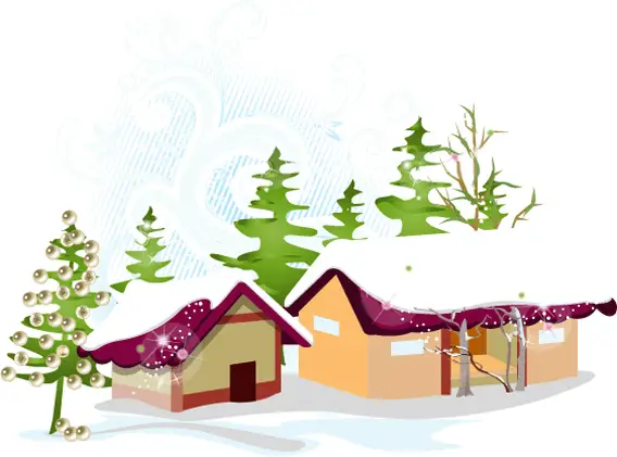 clipart house with snow - photo #49